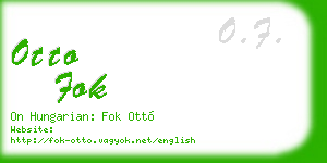 otto fok business card